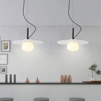 Elegant Modern White Resin Pendant Light for Dining Island