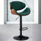 Bucket Adjustable Swivel Leather Bar Stools
