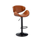 Bucket Adjustable Swivel Leather Bar Stools