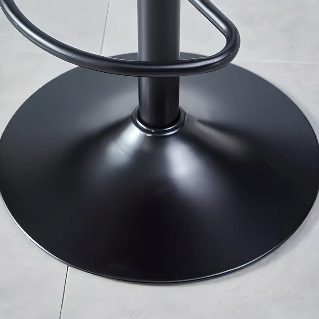 Bucket Adjustable Swivel Leather Bar Stools