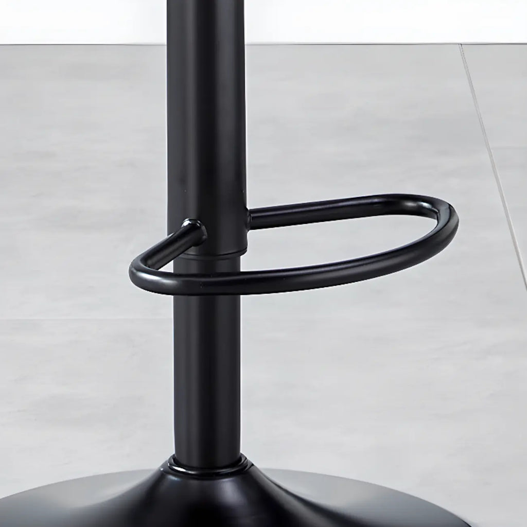 Bucket Adjustable Swivel Leather Bar Stools
