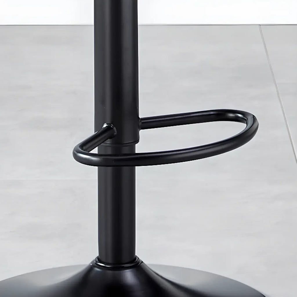 Bucket Adjustable Swivel Leather Bar Stools