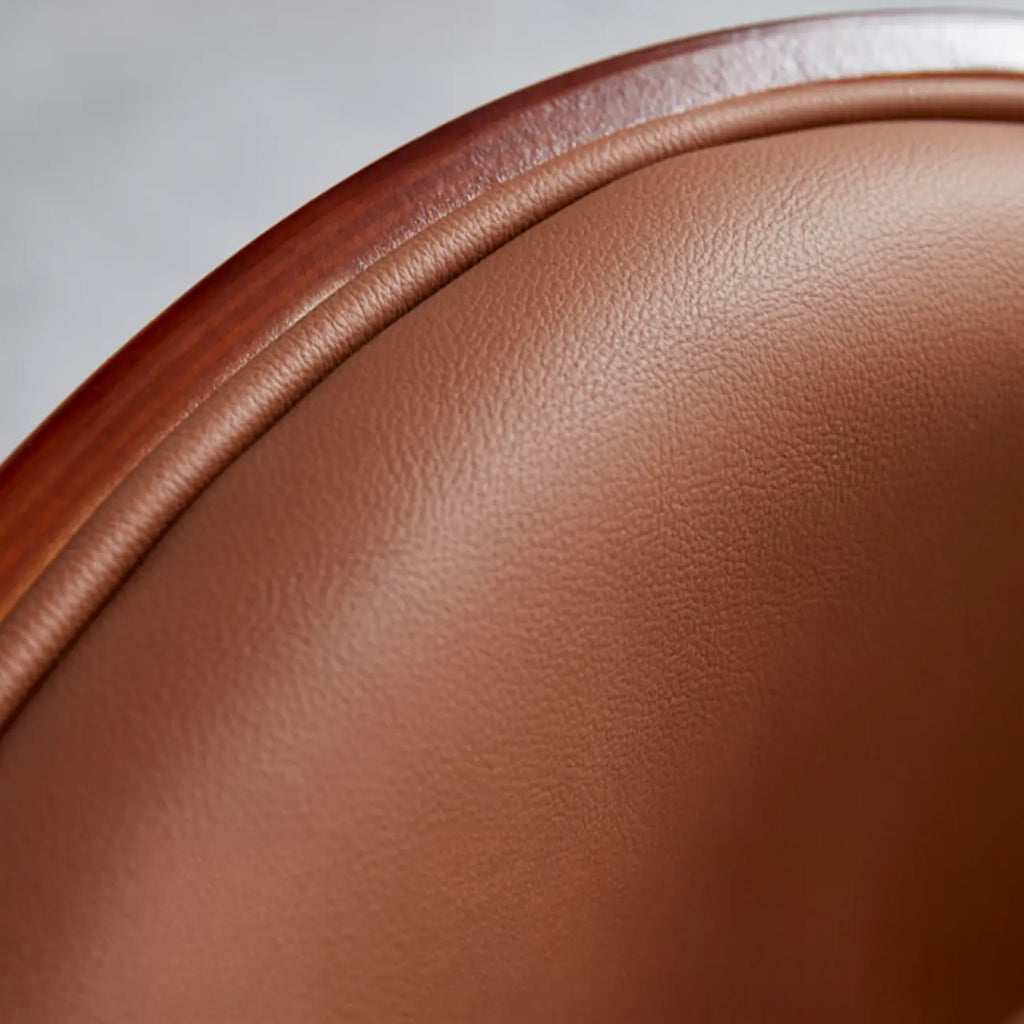 Bucket Adjustable Swivel Leather Bar Stools