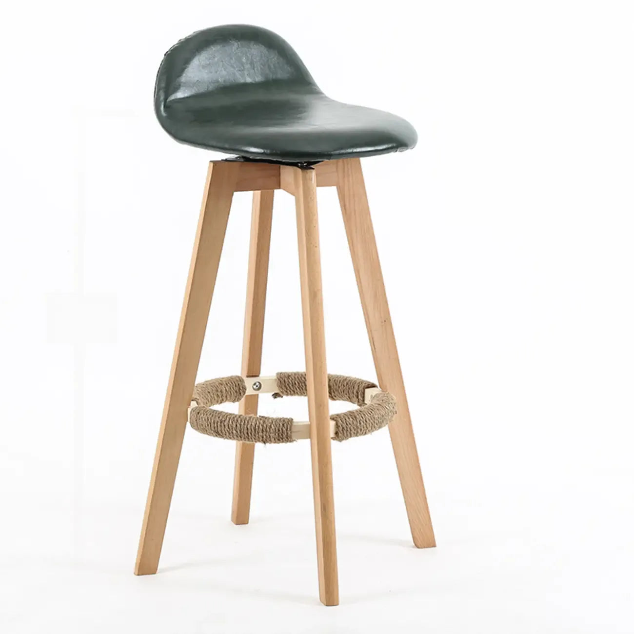 Scandinavian Wood Plush Seat Comfy Design Bar Stool