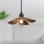 Rustic Petal Shape Pendant Light Adjustable for Kitchen