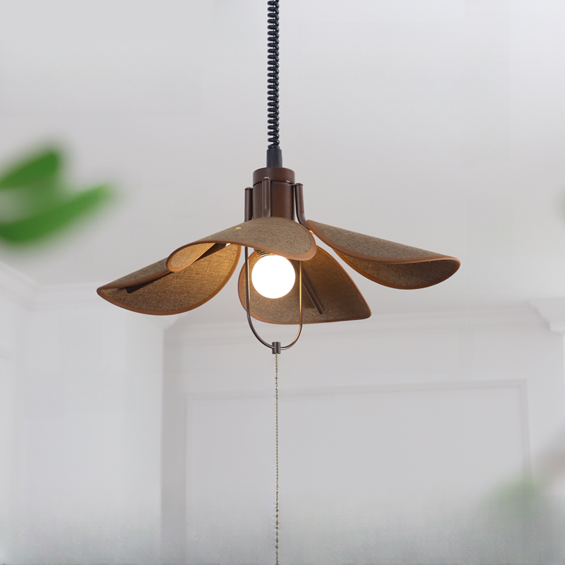 Rustic Petal Shape Pendant Light Adjustable for Kitchen