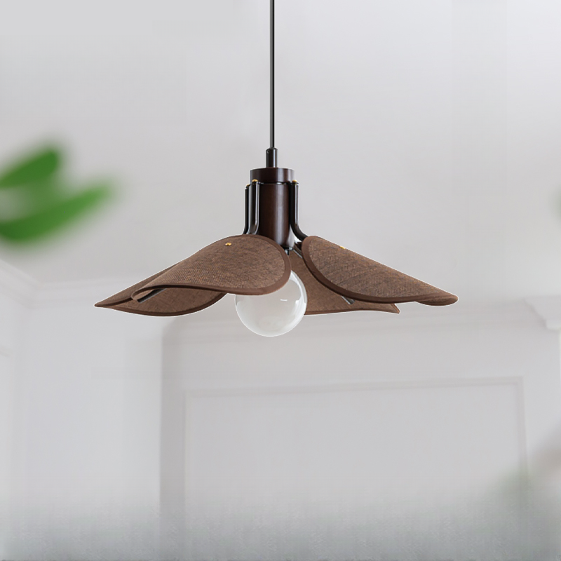 Rustic Petal Shape Pendant Light Adjustable for Kitchen