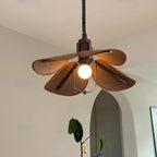 Rustic Petal Shape Pendant Light Adjustable for Kitchen
