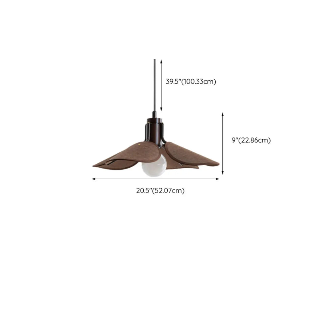 Rustic Petal Shape Pendant Light Adjustable for Kitchen