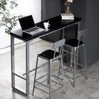 Old School Pine Coal Bistro Table with Foot Platform