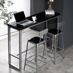 Old School Pine Coal Bistro Table with Foot Platform