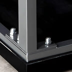 Old School Pine Coal Bistro Table with Foot Platform