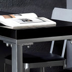 Old School Pine Coal Bistro Table with Foot Platform