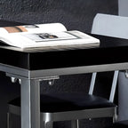Old School Pine Coal Bistro Table with Foot Platform
