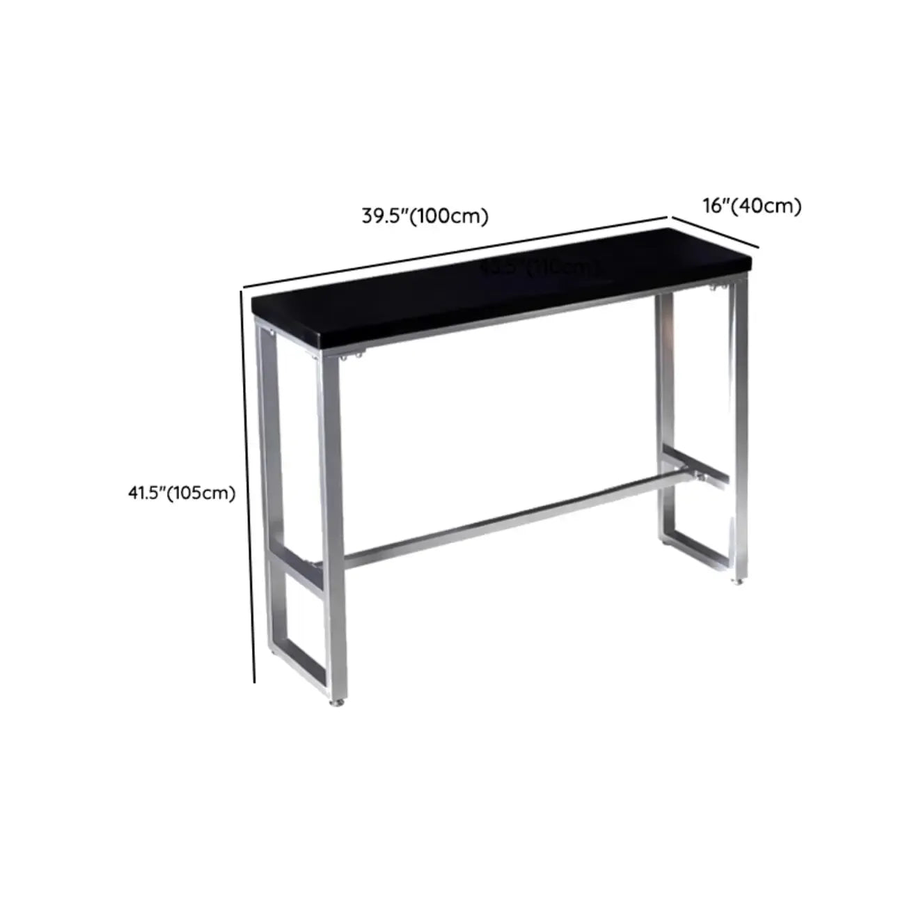 Old School Pine Coal Bistro Table with Foot Platform
