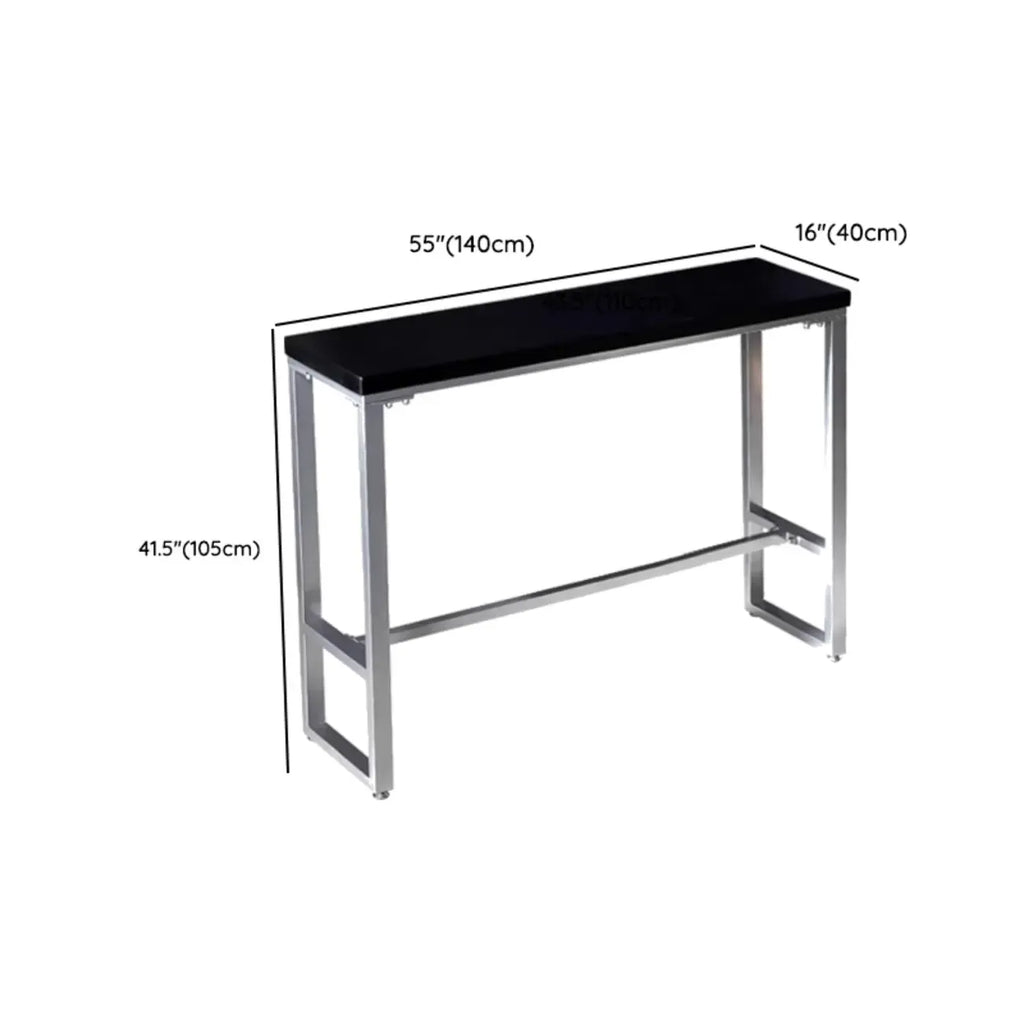 Old School Pine Coal Bistro Table with Foot Platform