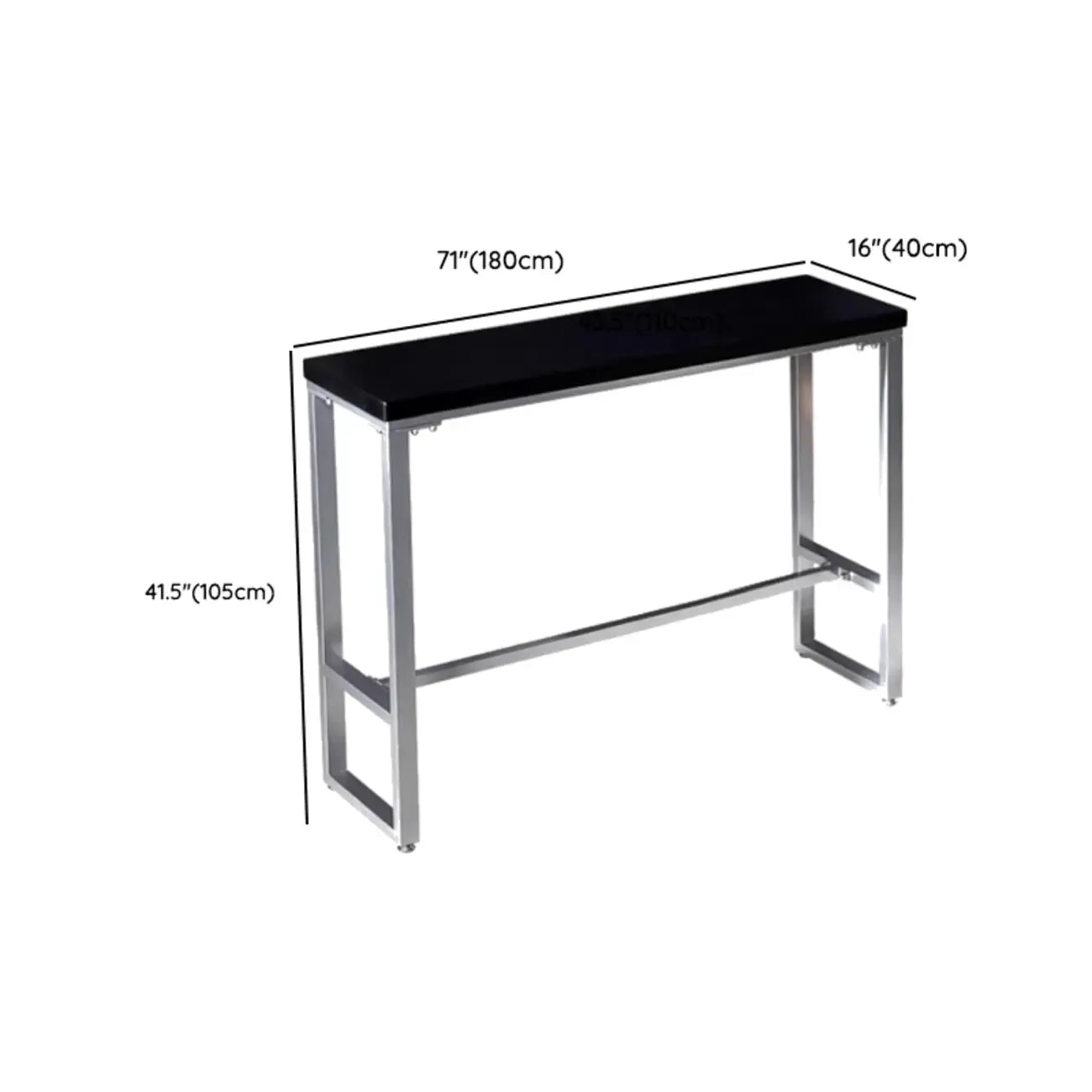 Old School Pine Coal Bistro Table with Foot Platform