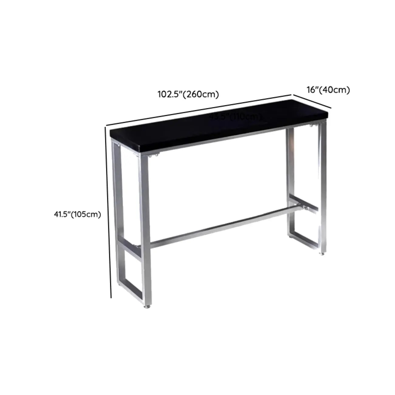 Old School Pine Coal Bistro Table with Foot Platform