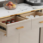 Glam Adjustable Wooden Dining Hutch China Cabinet