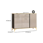 Glam Adjustable Wooden Dining Hutch China Cabinet