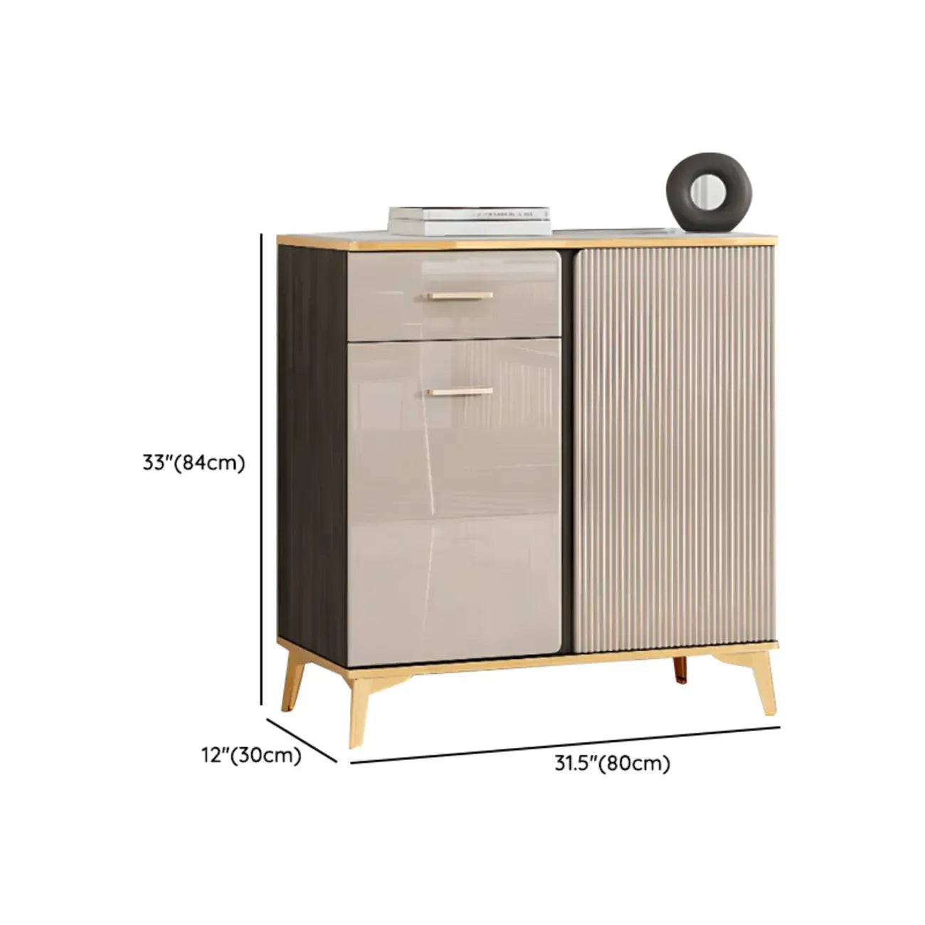 Glam Adjustable Wooden Dining Hutch China Cabinet
