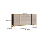 Glam Adjustable Wooden Dining Hutch China Cabinet