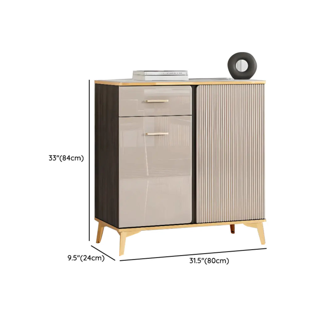 Glam Adjustable Wooden Dining Hutch China Cabinet
