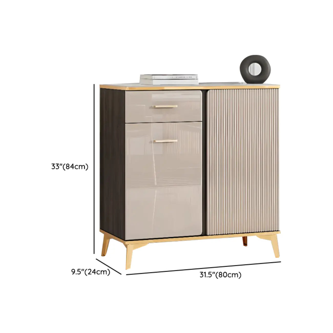 Glam Adjustable Wooden Dining Hutch China Cabinet