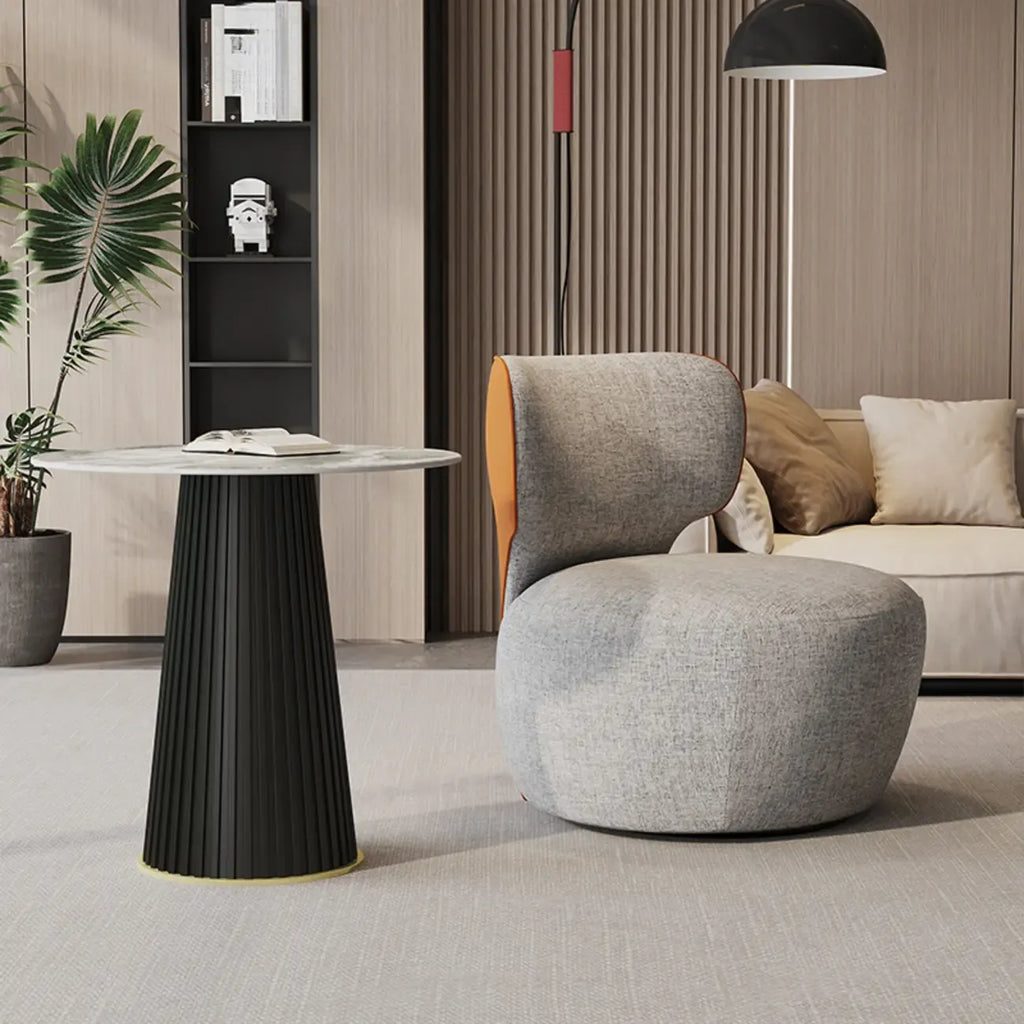 Glam Fabric Swivel Accent Chair with Scratch Resistant