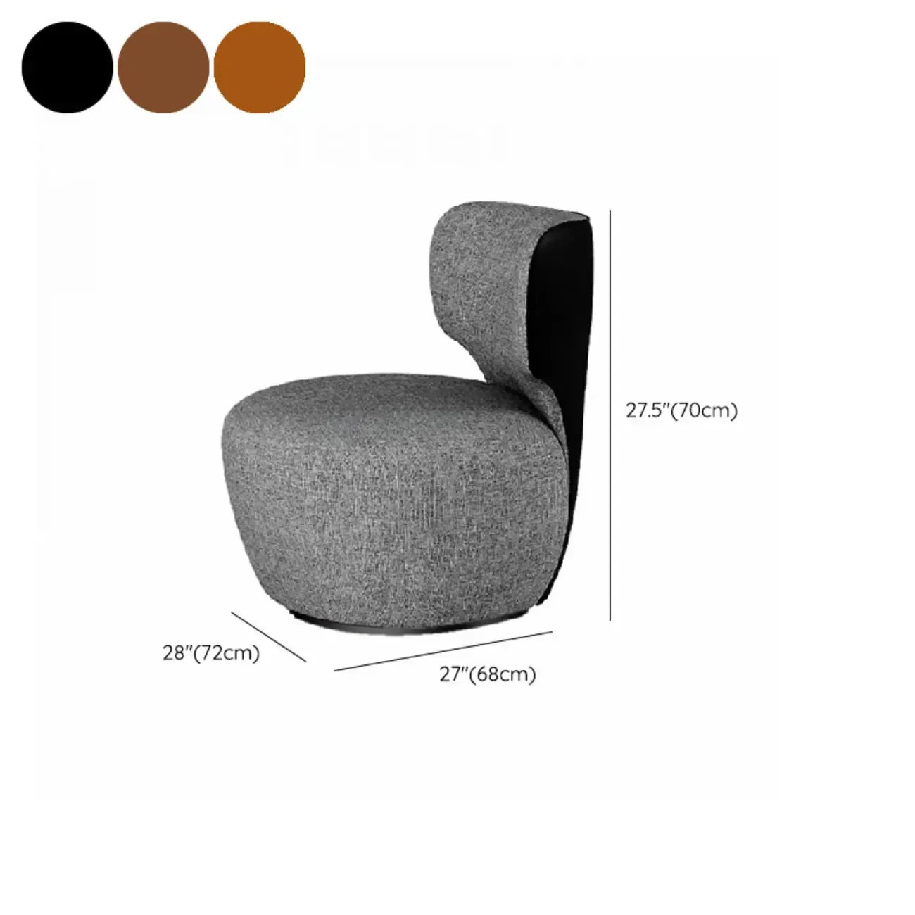 Glam Fabric Swivel Accent Chair with Scratch Resistant