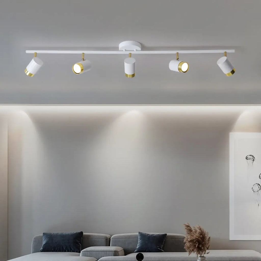 4-Light Modern Dimmable LED Track Lighting with Adjustable Head