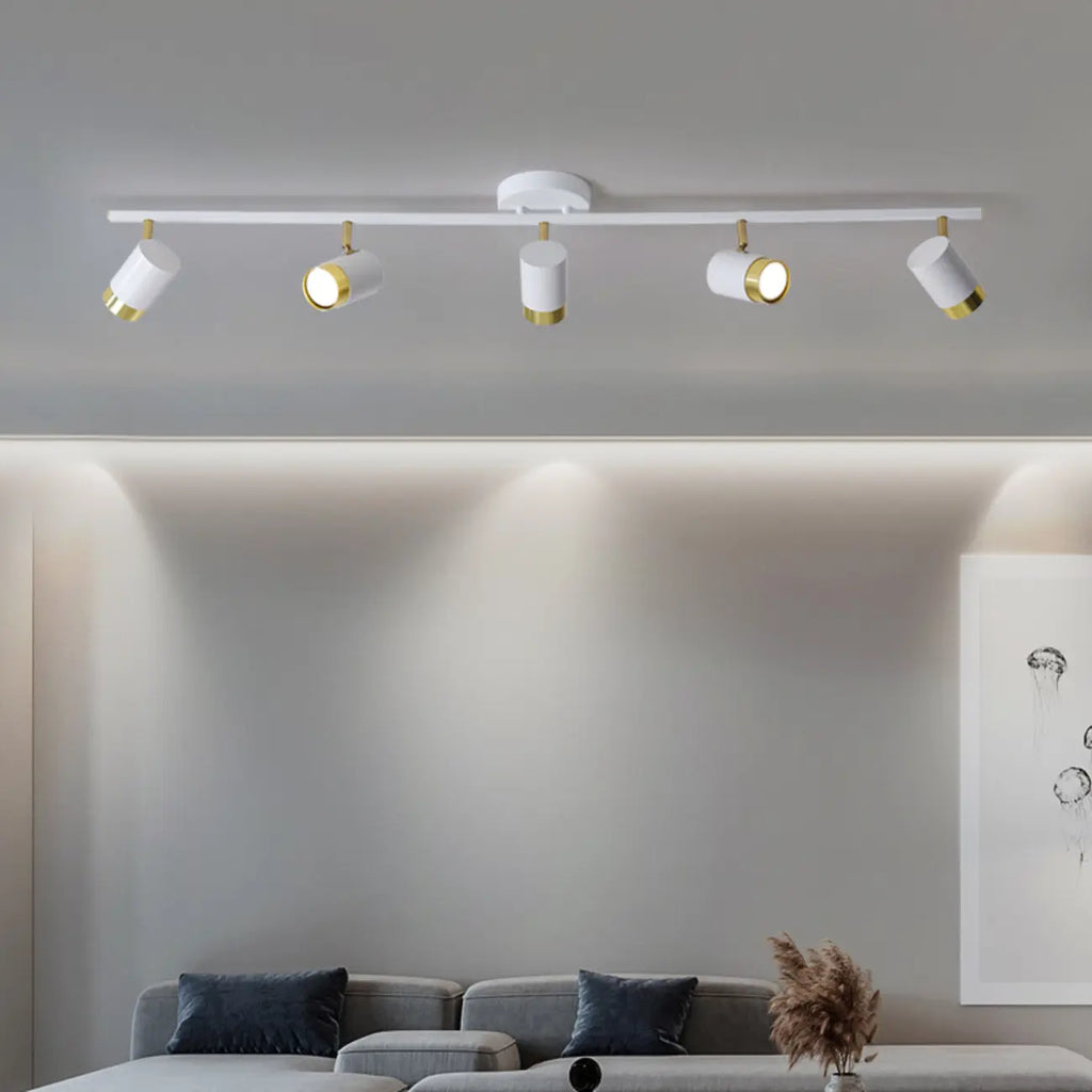 4-Light Modern Dimmable LED Track Lighting with Adjustable Head