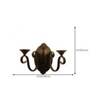1/2 Light White Wall Sconce with Glass Shade for Living Room