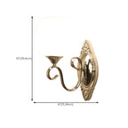 1/2 Light White Wall Sconce with Glass Shade for Living Room