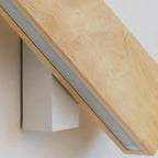 Rotatable Wood 2-Light LED Wall Sconce for Bedside Lighting