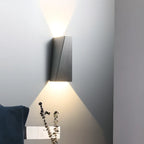 2 Lights Geometric Simple Wall Light Fixture Metal Shade