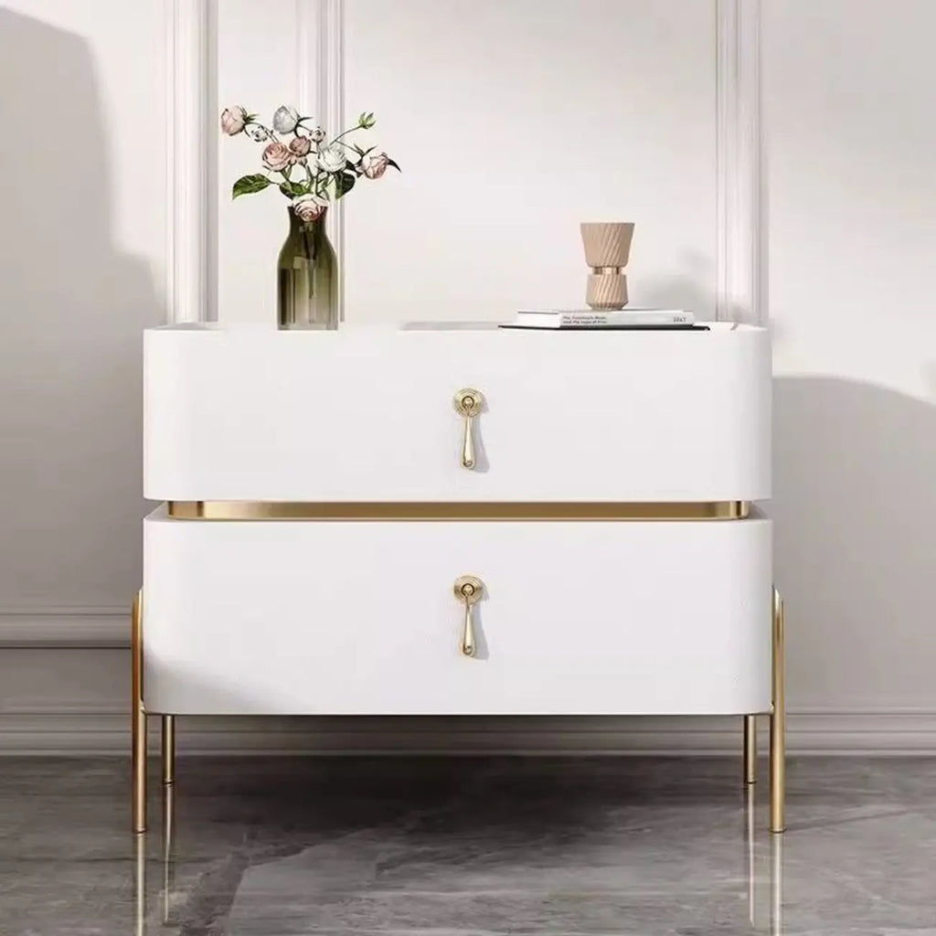 Modern Bedside Table with Sintered Stone Top