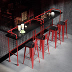 Old School Coal Hardwood Pub Table with Foot Support