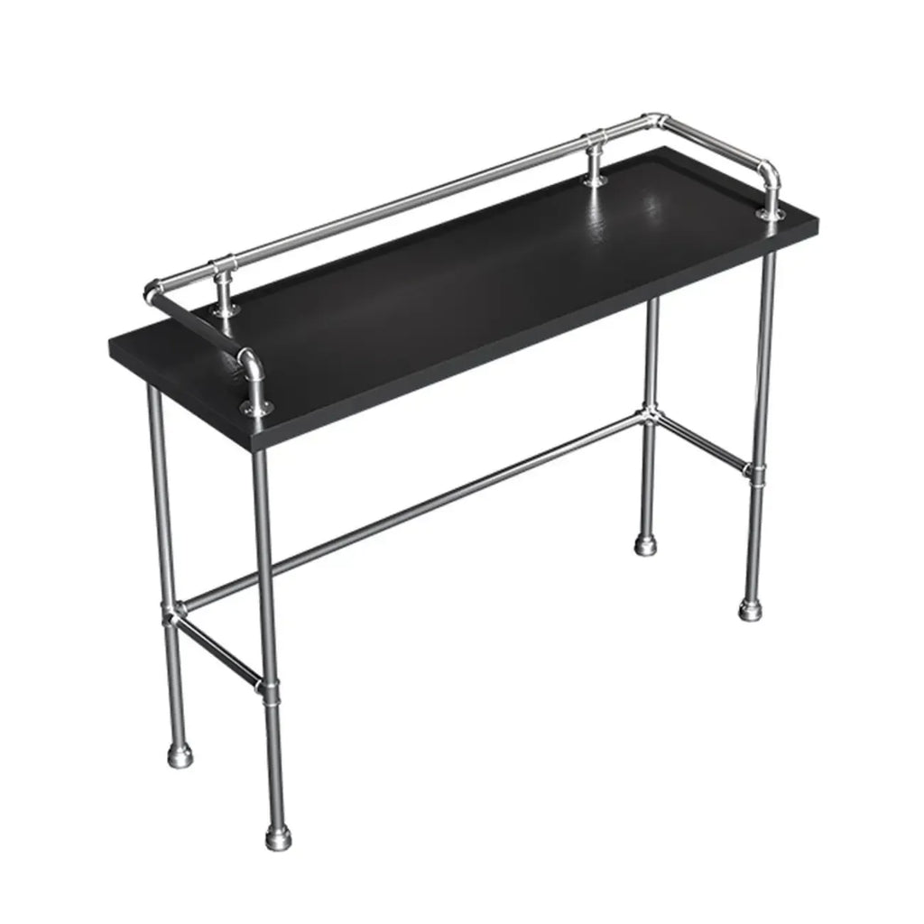 Old School Coal Hardwood Pub Table with Foot Support