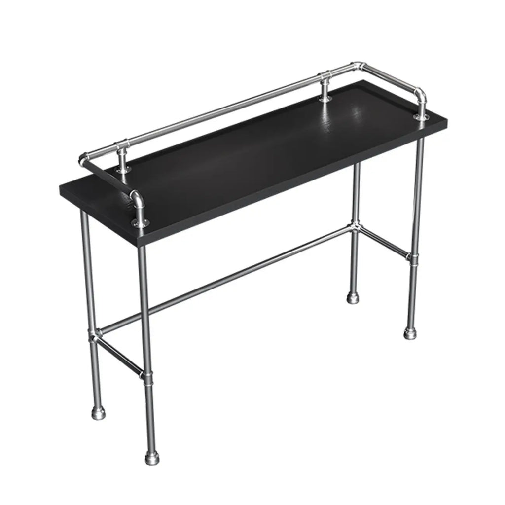 Old School Coal Hardwood Pub Table with Foot Support
