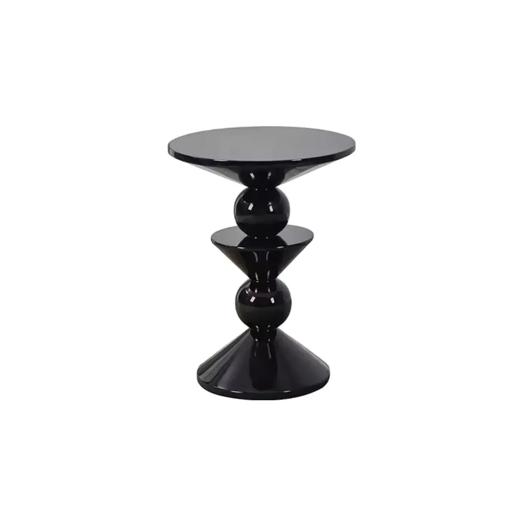 Colorful Round Fiberglass Stacked Accent Table