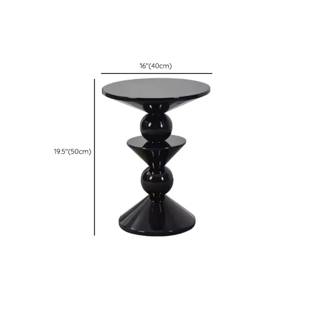 Colorful Round Fiberglass Stacked Accent Table