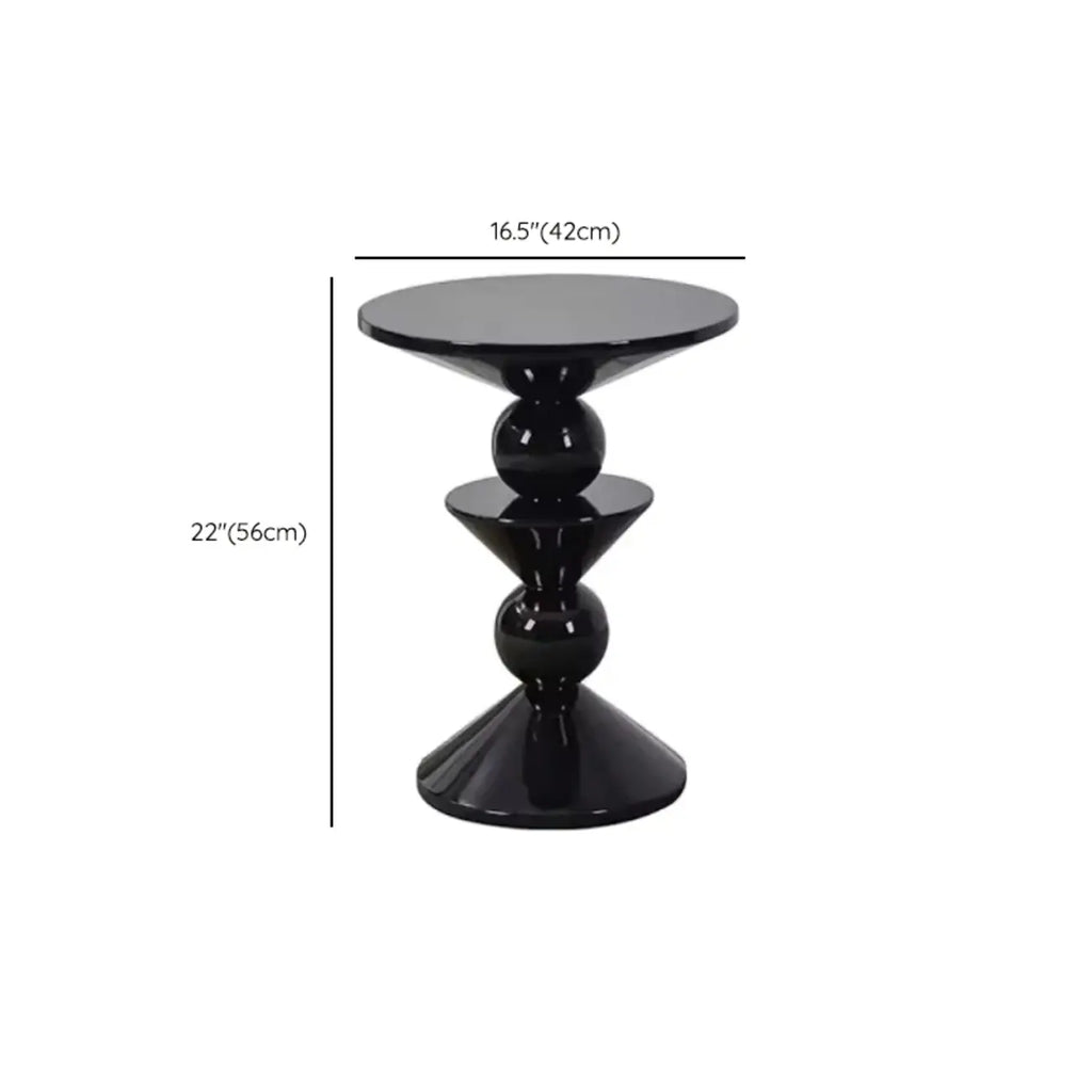 Colorful Round Fiberglass Stacked Accent Table