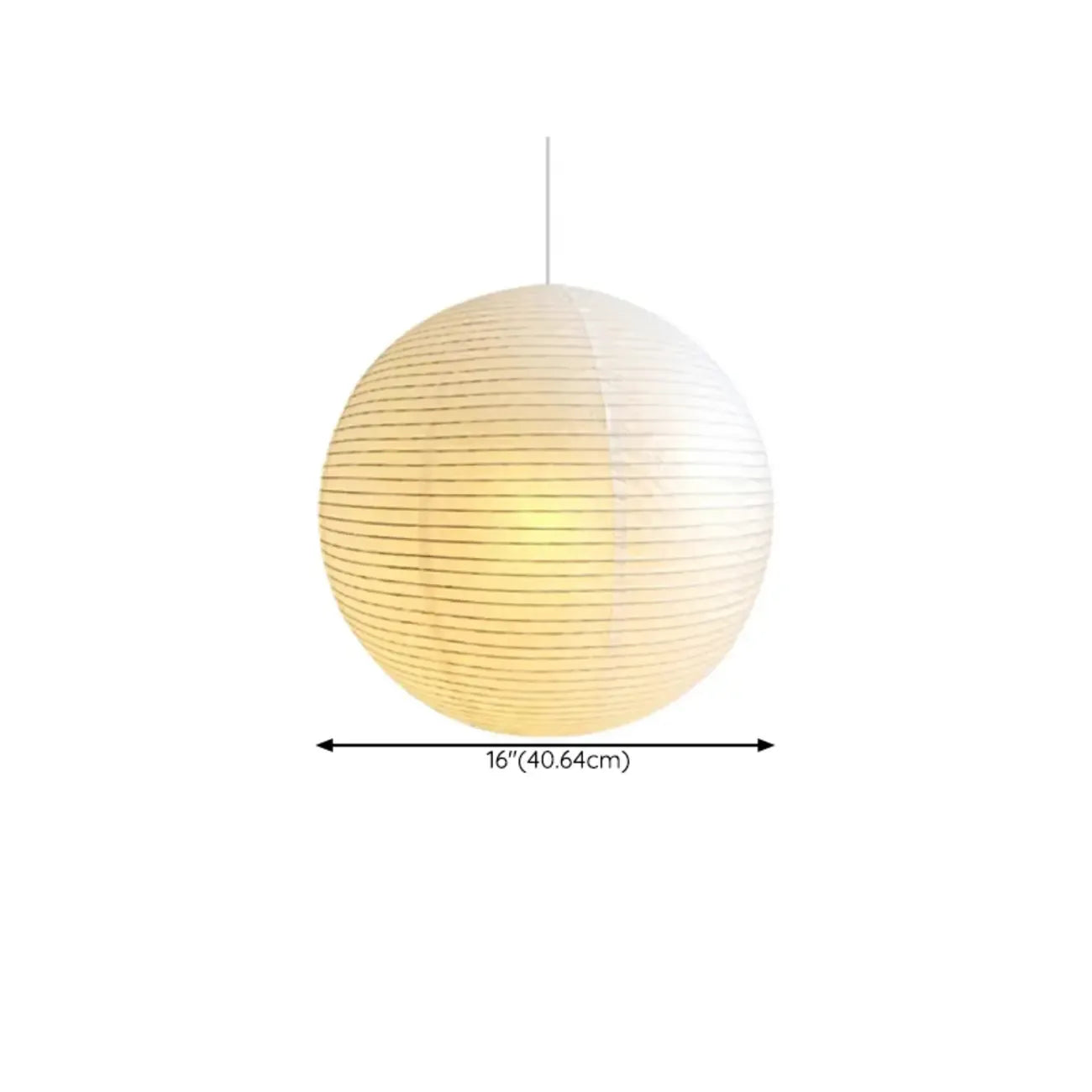 Modern White Globe Paper Adjustable Pendant Light for Dining