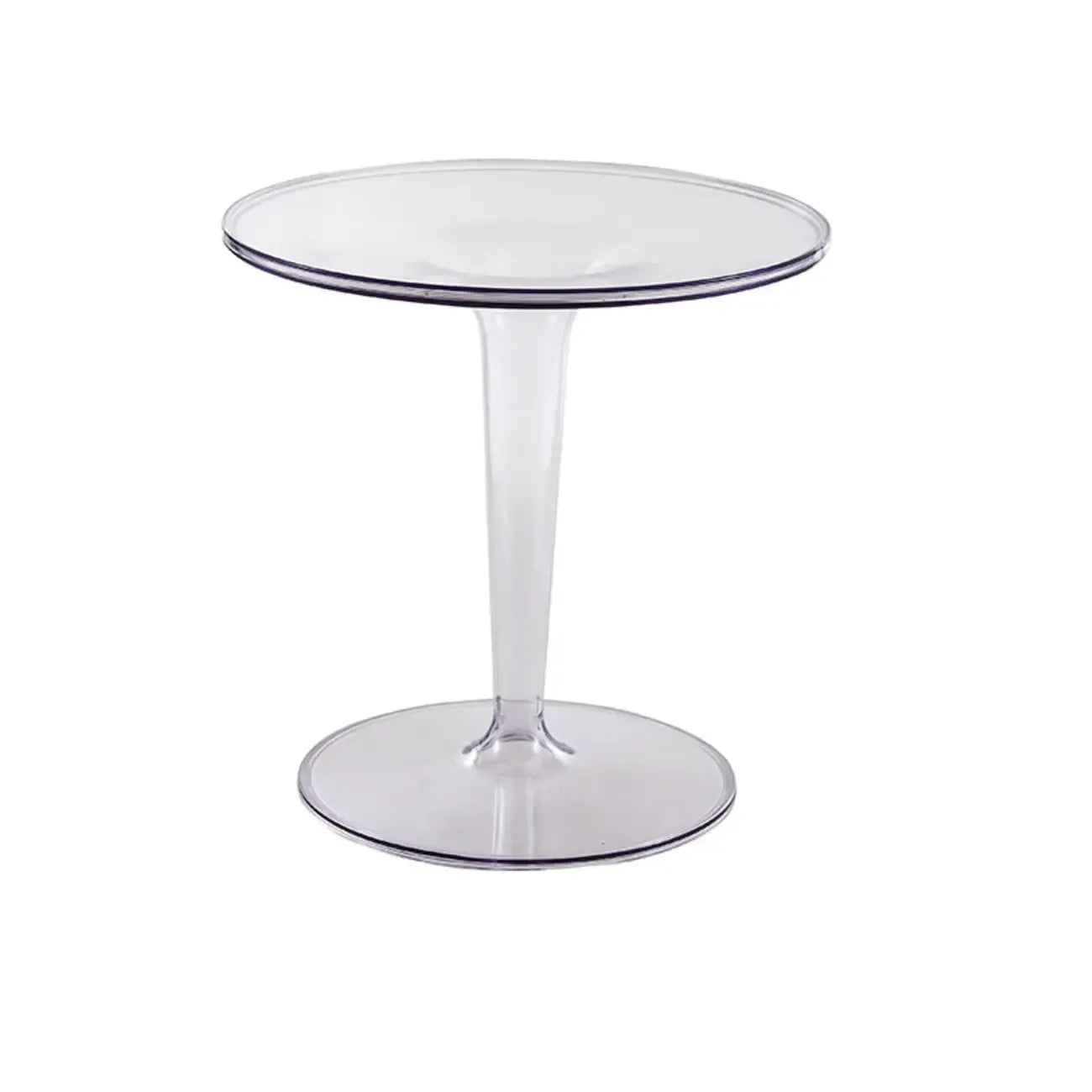 Minimalist Acrylic Tawny Round End Table