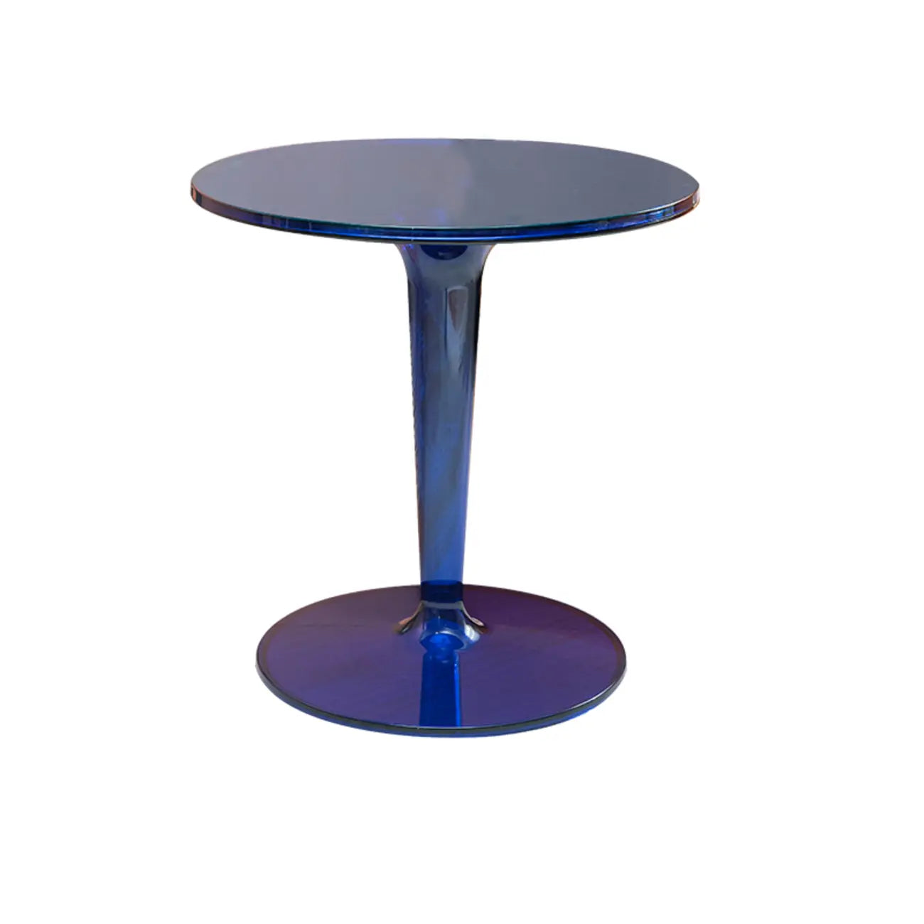Minimalist Acrylic Tawny Round End Table