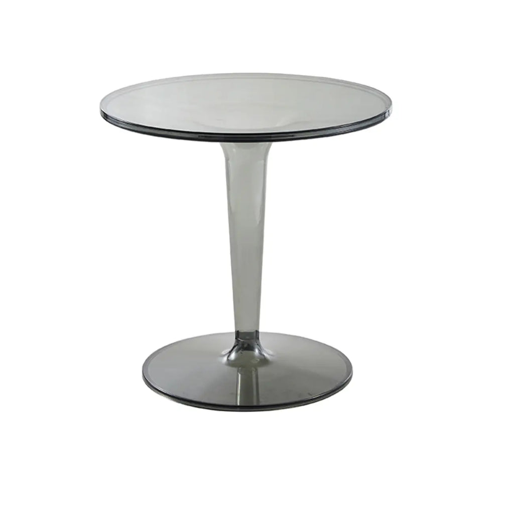 Minimalist Acrylic Tawny Round End Table
