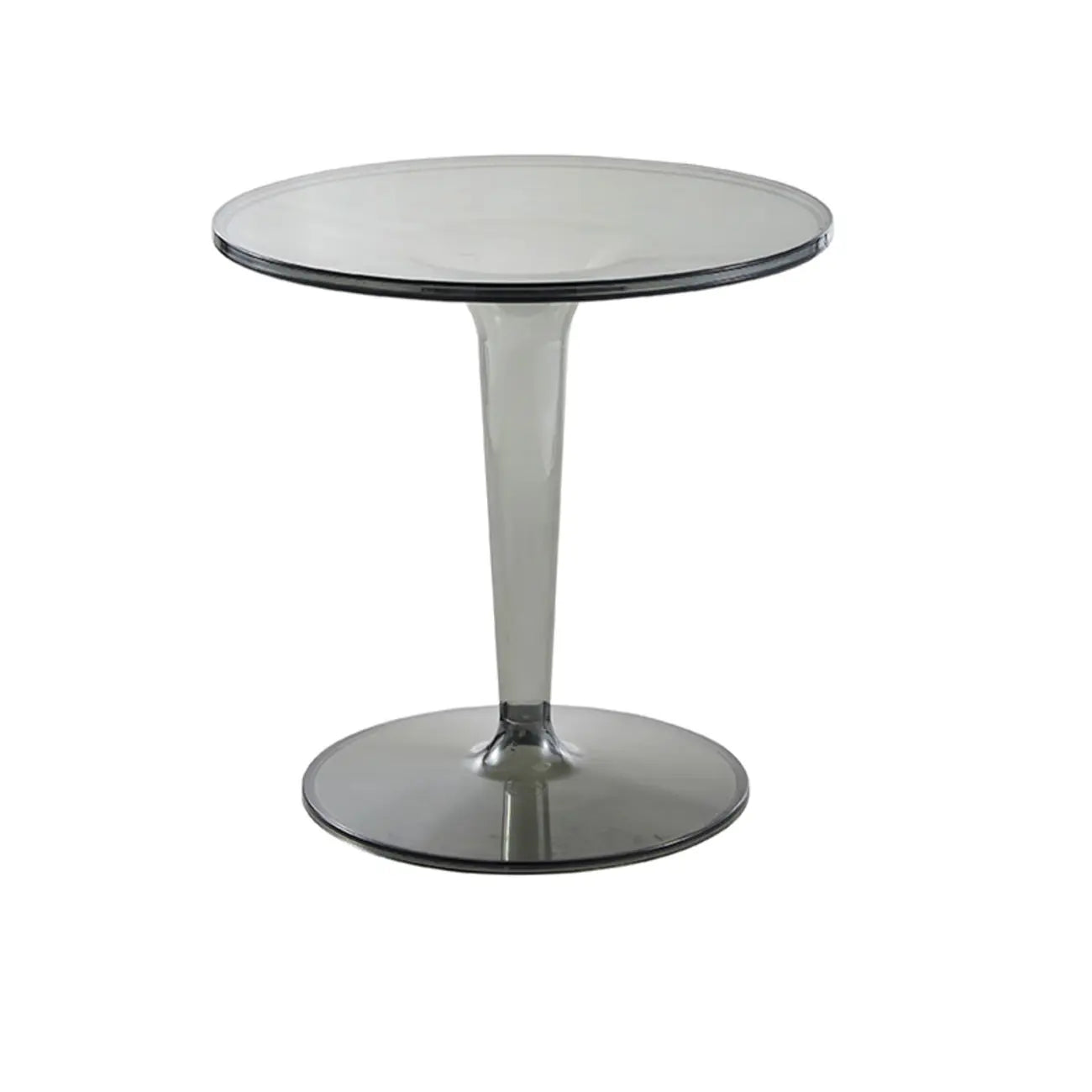 Minimalist Acrylic Tawny Round End Table