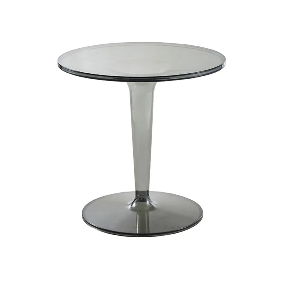 Minimalist Acrylic Tawny Round End Table