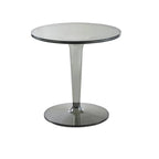 Minimalist Acrylic Tawny Round End Table